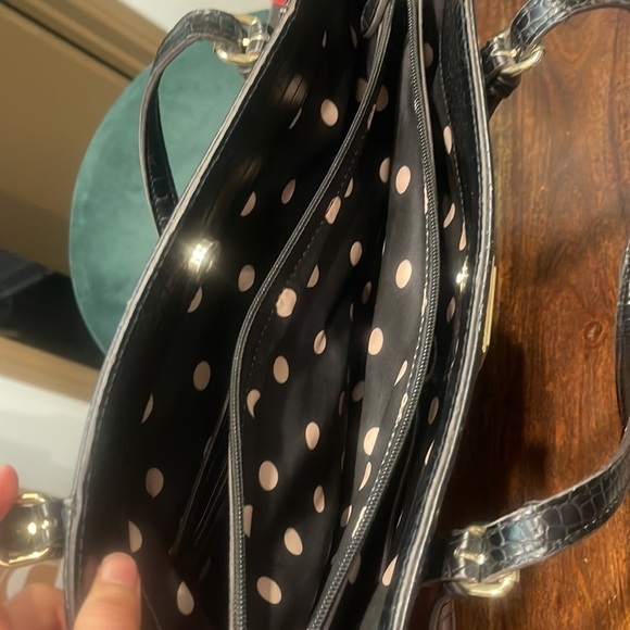 Anne Klein Work Tote Bag in black leather - Picture 2 of 4